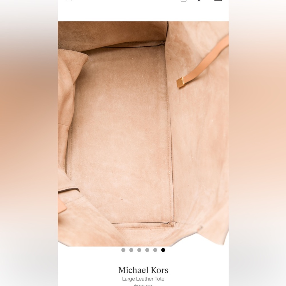 Michael Kors Camel Leather Tote - Picture 6 of 12